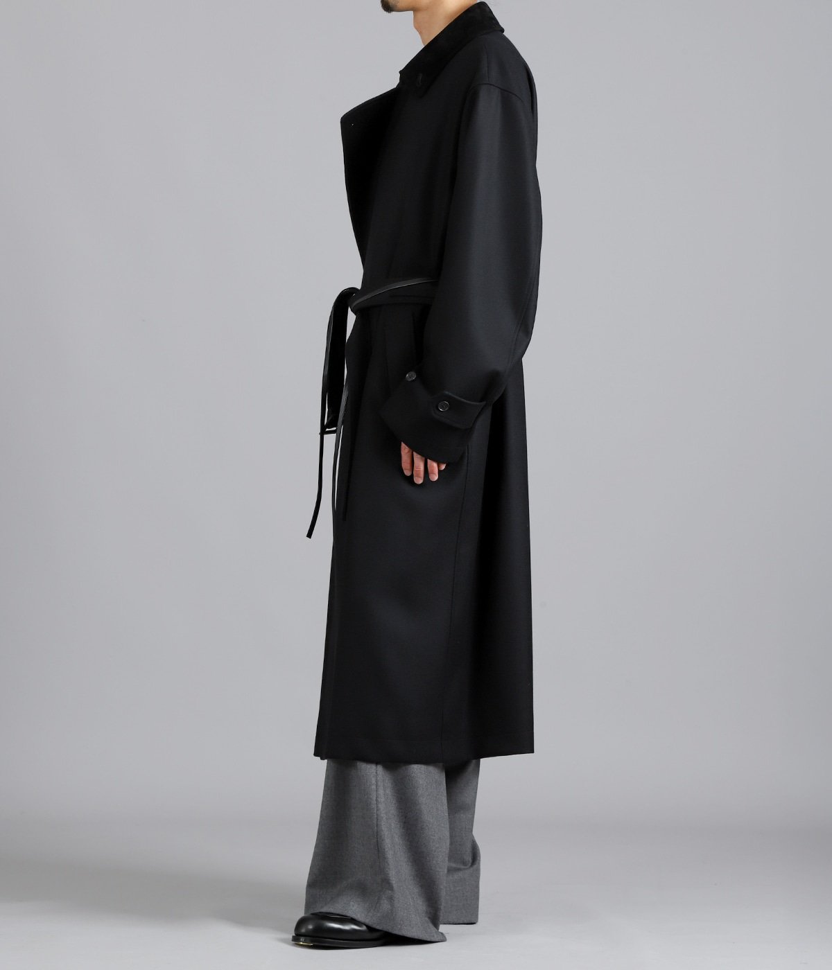 別注】WOOL MELTON DOUBLE BREASTED COAT | ssstein(シュタイン
