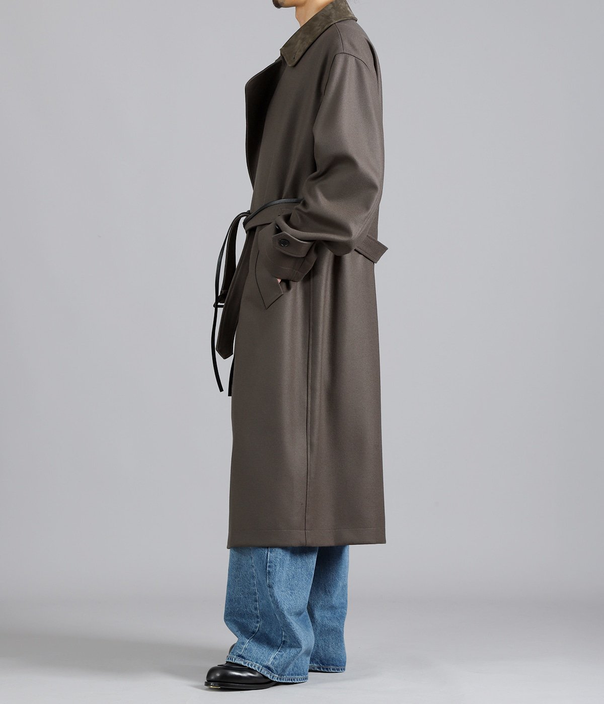 別注】WOOL MELTON DOUBLE BREASTED COAT | ssstein(シュタイン