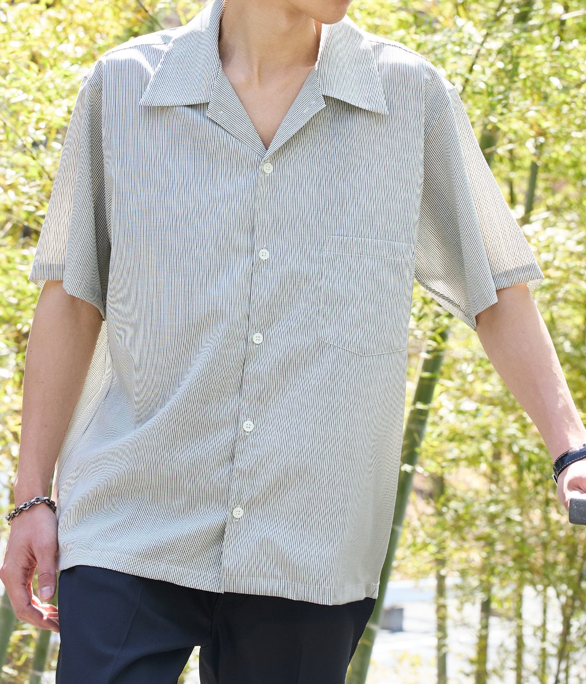 【予約】【ONLY ARK】別注 WOOL OPEN COLLAR SHIRT