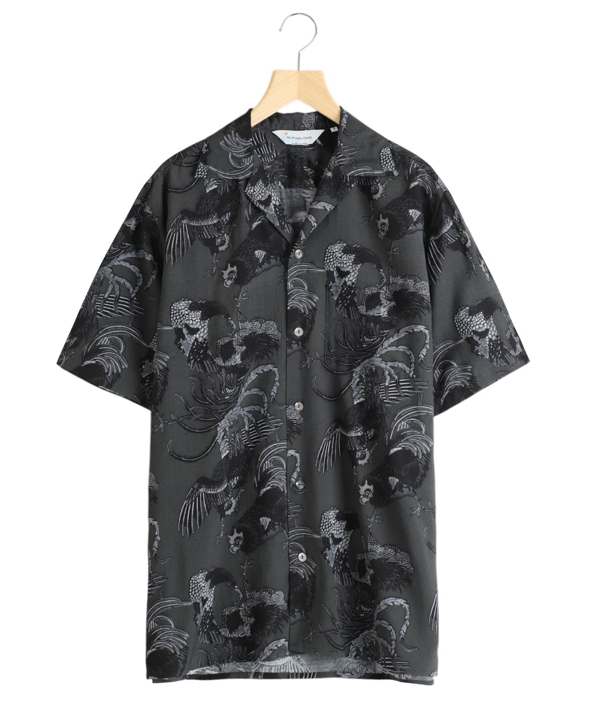 【予約】【ONLY ARK】別注 RAYON SHORT SLEEVE ALOHA SHIRT (伊藤若冲 群鶏)（N25-RSH1000ex ）