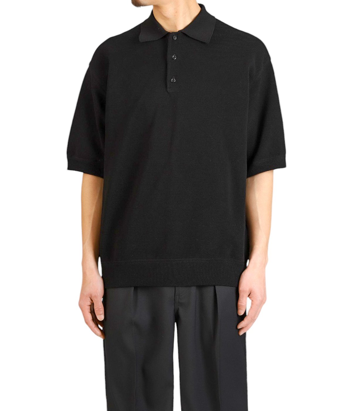 別注 Extra Light Moss Stitch Polo | crepuscule(クレプス