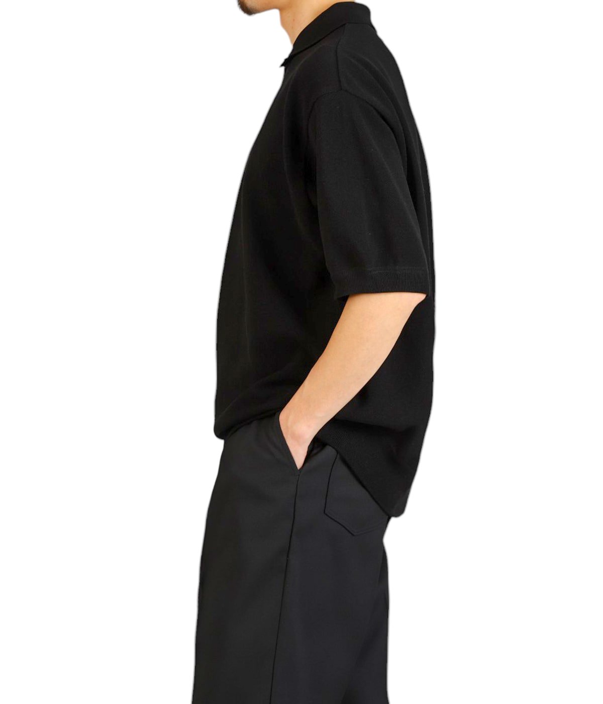 別注 Extra Light Moss Stitch Polo | crepuscule(クレプス