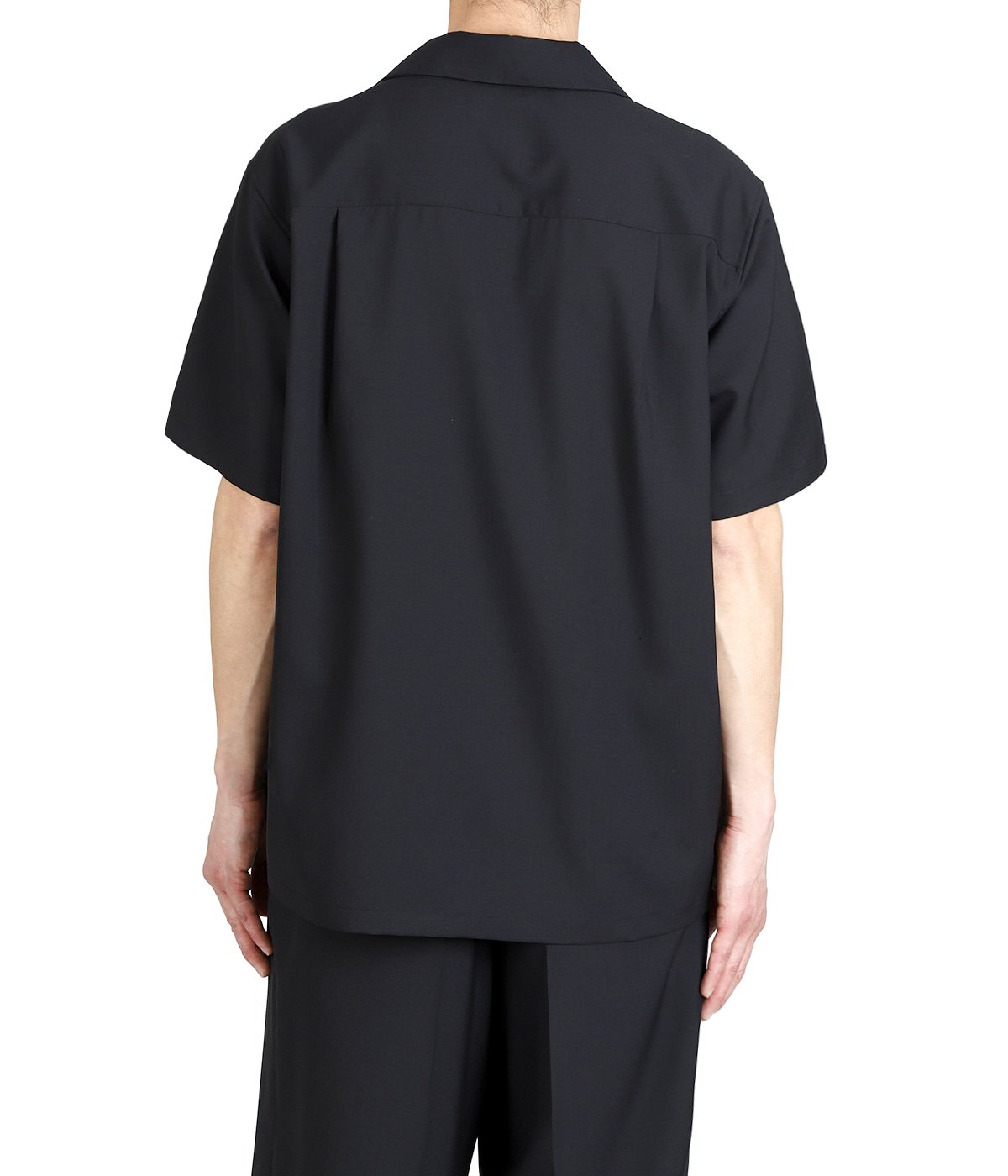 別注 SUPER 160 SOLID WOOL OPEN COLLAR SHIRT | BATONER(バトナー