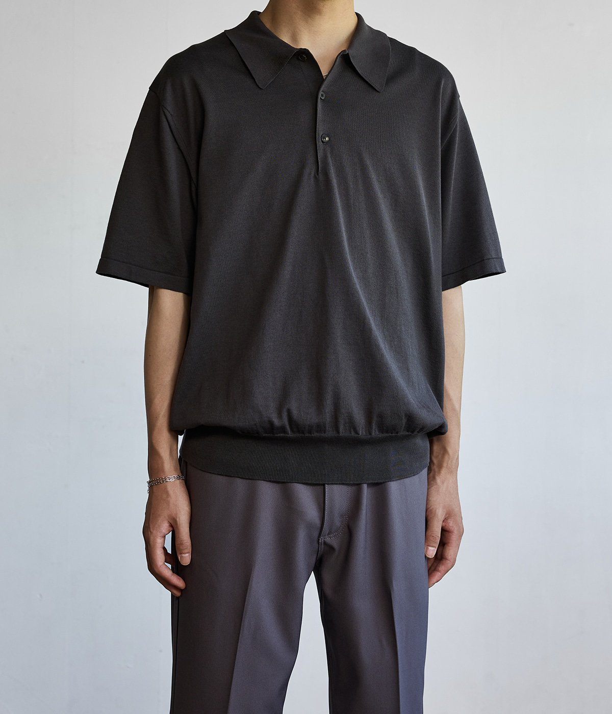 BATONER ネイビー ポロシャツ 別注 THE SEAISLAND COTTON BROWSING POLO S/S | BATONER(バトナー