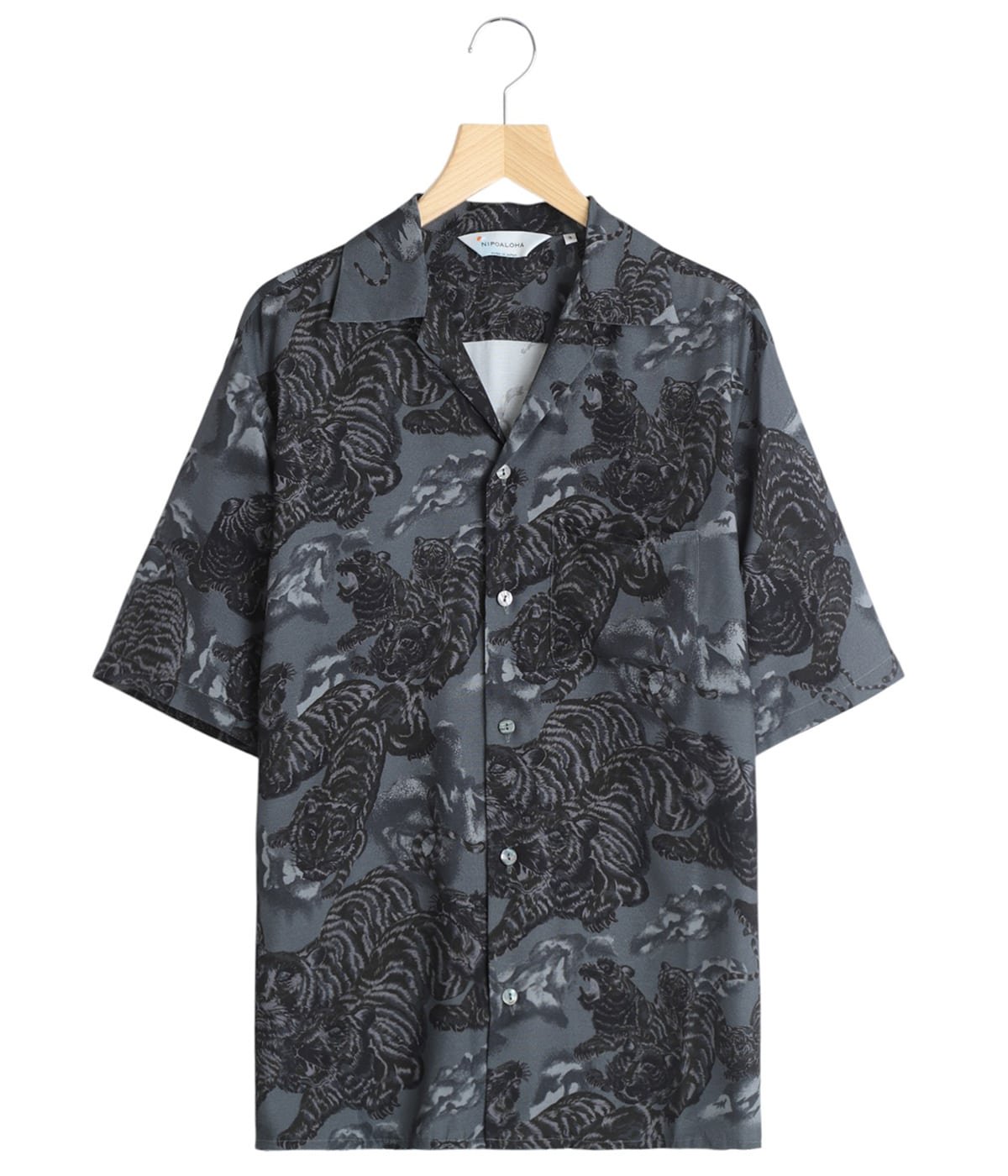 別注 RAYON SHORT SLEEVE ALOHA SHIRT ONE HUNDRED TIGERS | NIPOALOHA 