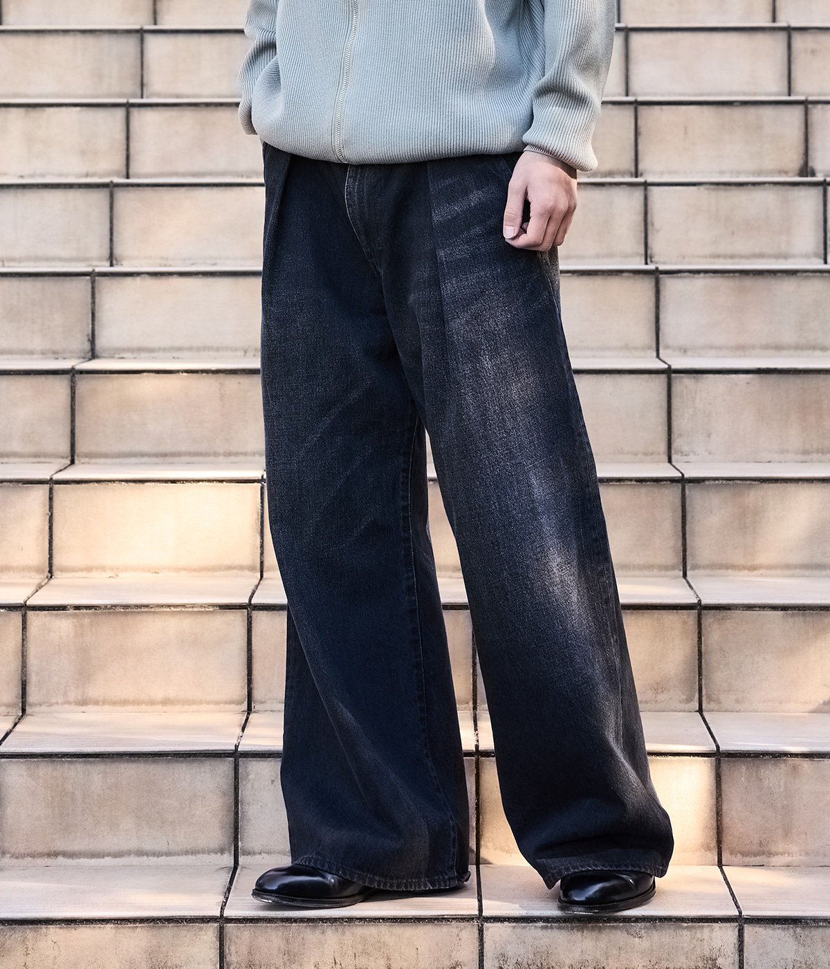グラフペーパー　ワイドタックパンツ　2022SS Graphpaper - グラフペーパー Solotex Twill Wide Tapered Chef Pants