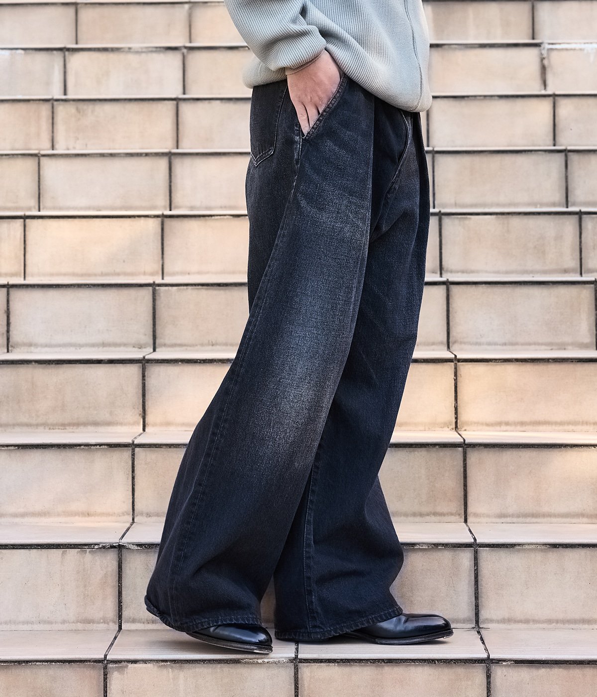 別注 Selvage Denim Two Tuck Wide Pants | Graphpaper(グラフペーパー