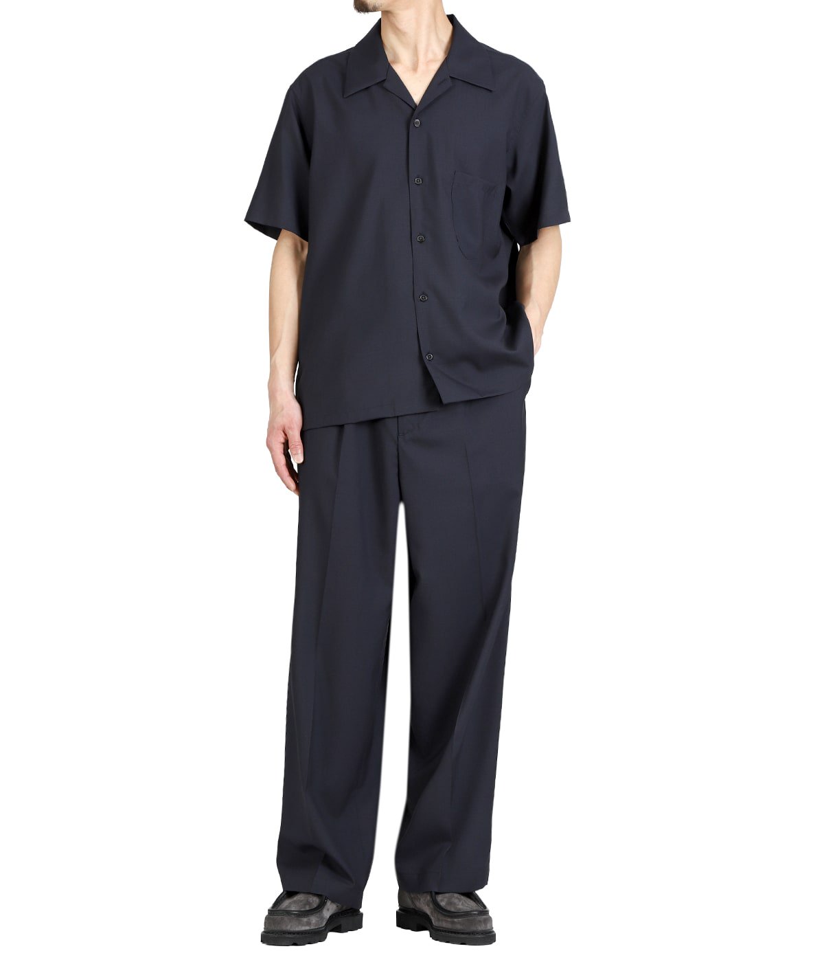 別注 SUPER 160 SOLID WOOL 1TUCK PANTS | BATONER(バトナー) / パンツ