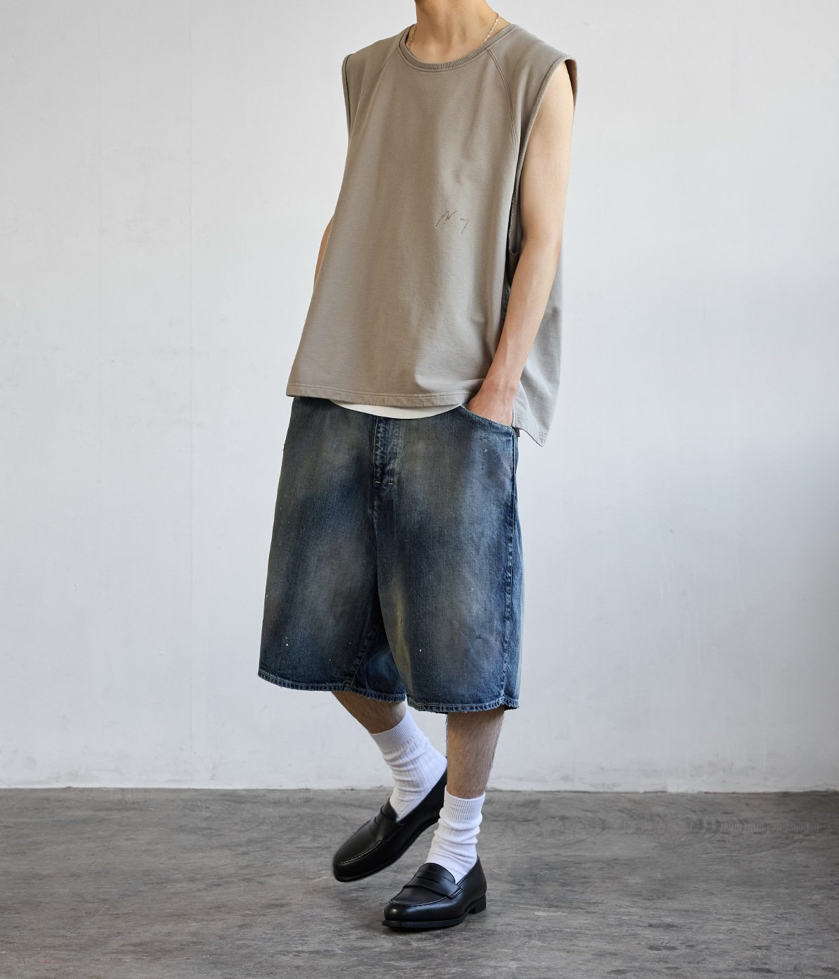 別注 AGING DENIM SHORTS | ANCELLM(アンセルム) / パンツ デニム