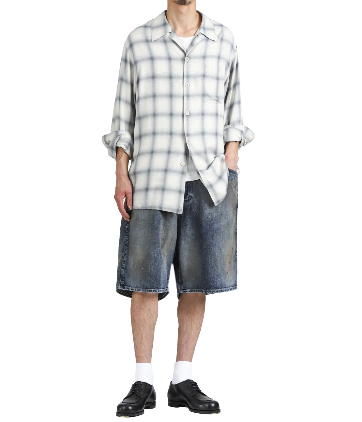 別注 完売AGING DENIM SHORTS size2 別注 AGING DENIM SHORTS | ANCELLM(アンセルム) / パンツ デニム
