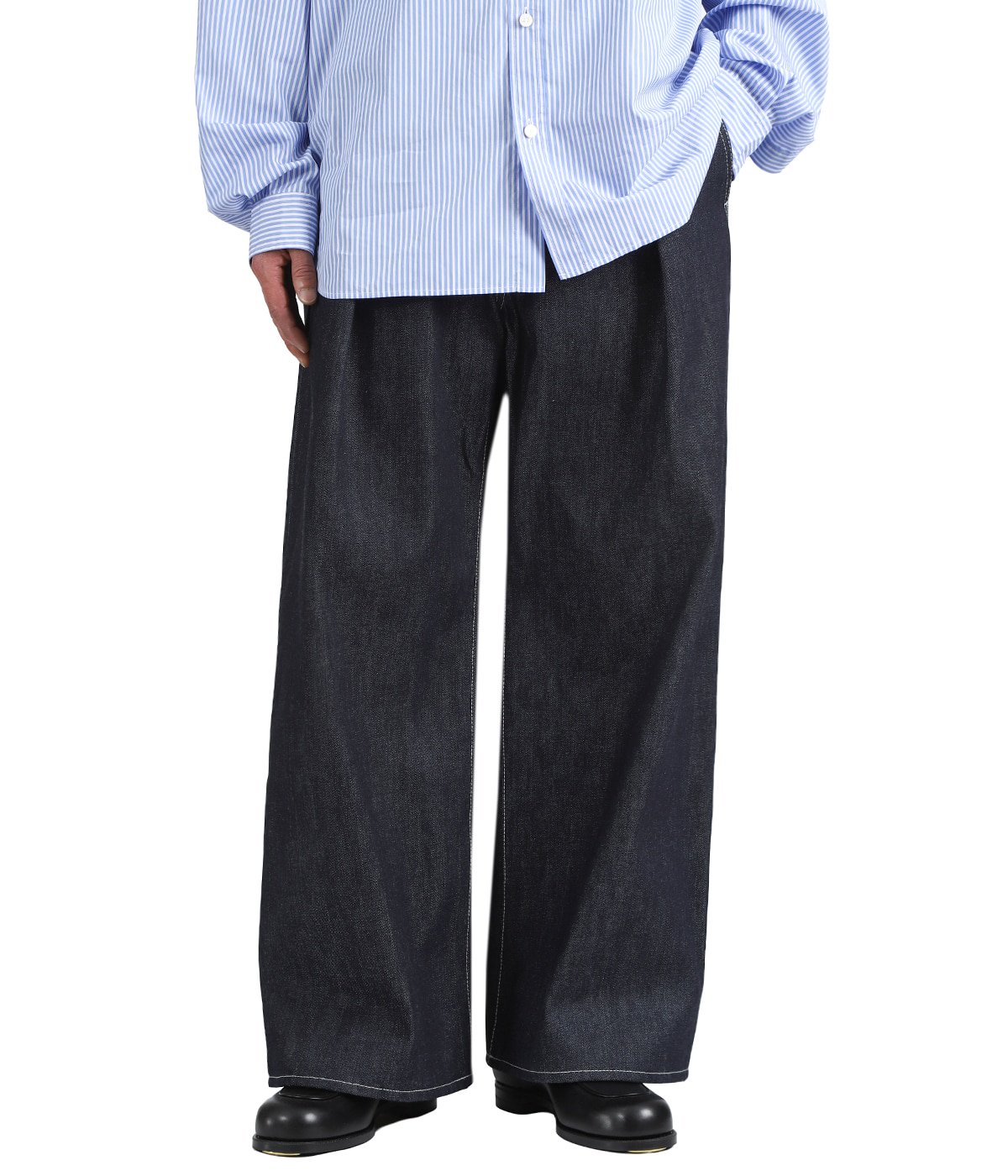 別注 Selvage Denim Tuck Wide Pants | Graphpaper(グラフペーパー