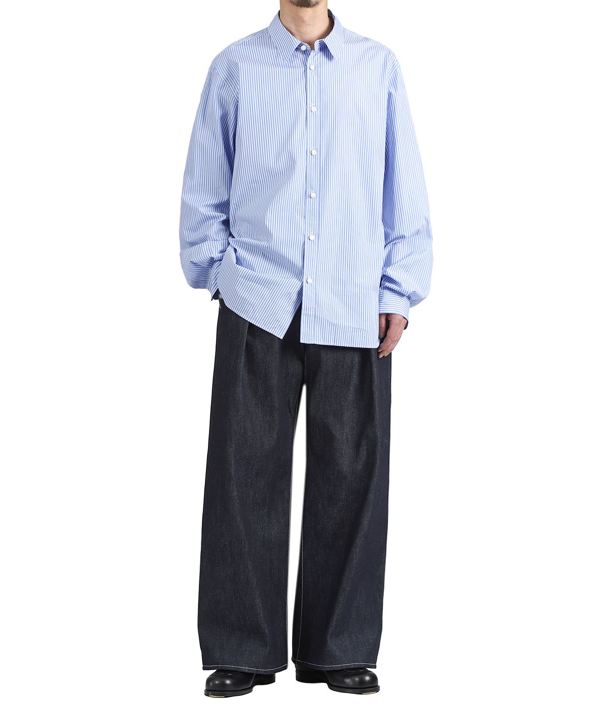 別注 Selvage Denim Tuck Wide Pants | Graphpaper(グラフペーパー