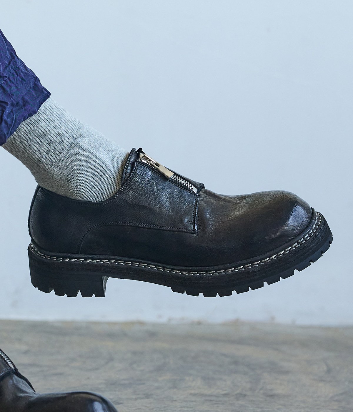 別注 FRONT ZIP DERBY | GUIDI(グイディ) / シューズ レザーシューズ