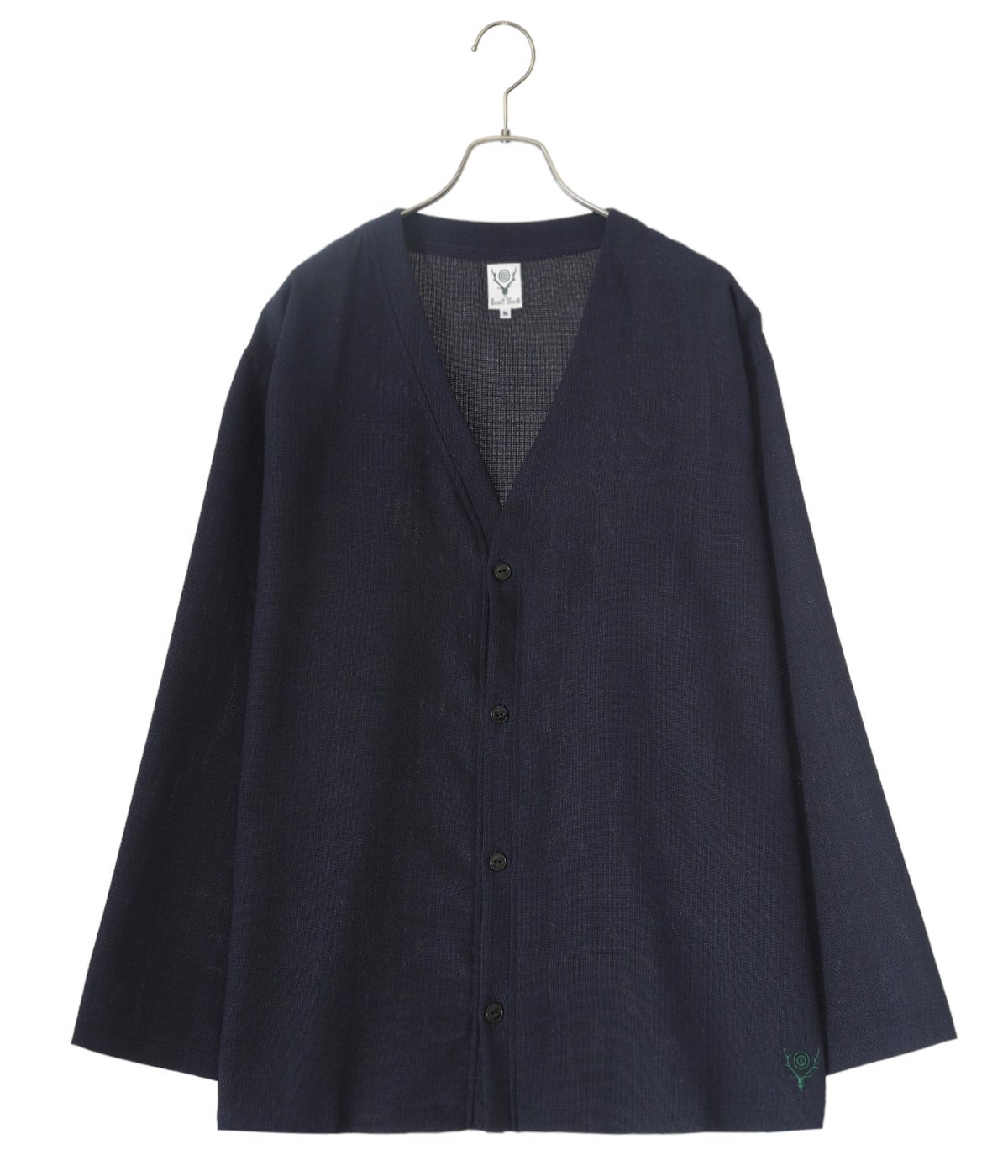 S.S. V Neck Cardigan - Poly Oxford | South2 West8(サウスツー 