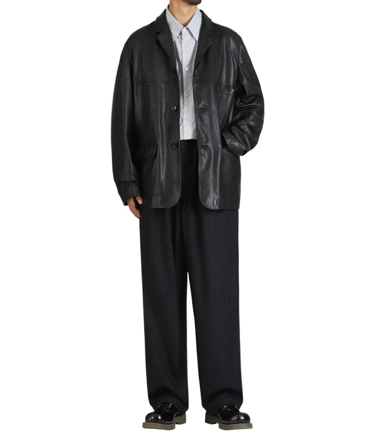 LEMAIRE LEATHER WORKWEAR JKT ルメール　新品　上質 LEMAIRE ルメール シアリング レザー フライトジャケット OW1101