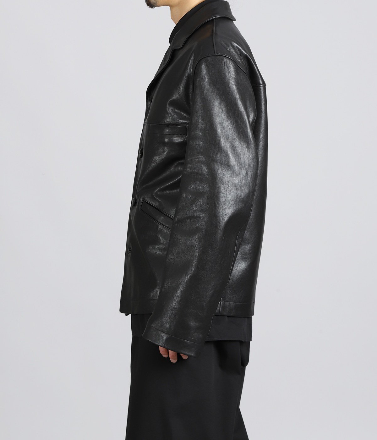 LEATHER SINGLE BREASTED JACKET | LEMAIRE(ルメール) / アウター