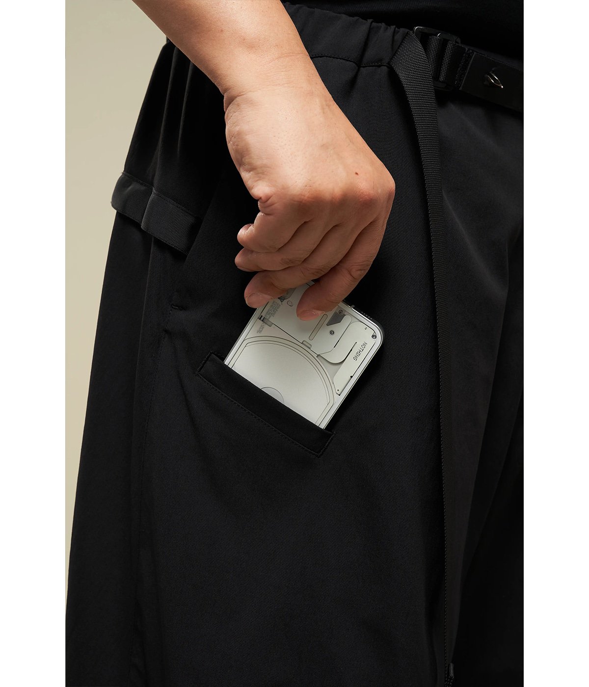 Miliken nylon spandex wide drawcoad trousers | ACRONYM