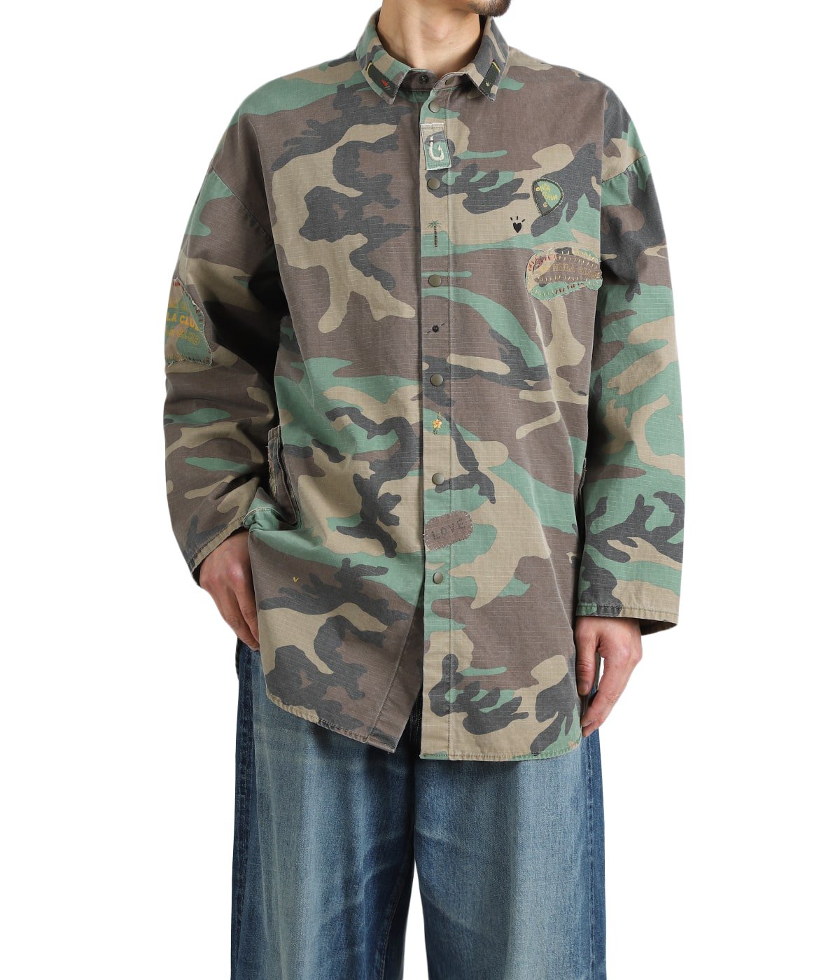 Porter Classic 迷彩 ミリタリージャケット カスタム品 一点物 S ALOHA CAMOUFLAGE SHIRT JACKET | PORTER CLASSIC(ポータークラシック