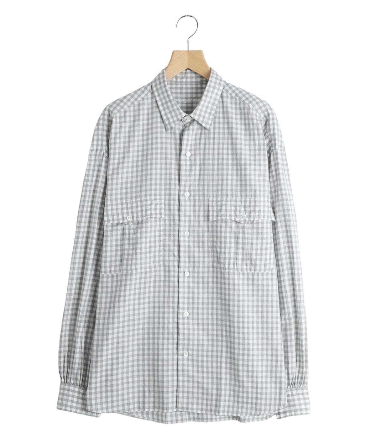 ROLL UP HEATHER ギンガムチェックシャツ(GIZA 120/2) ROLL UP HEATHER GINGHAM CHECK SHIRT (GIZA 120/2) | PORTER CLASSIC