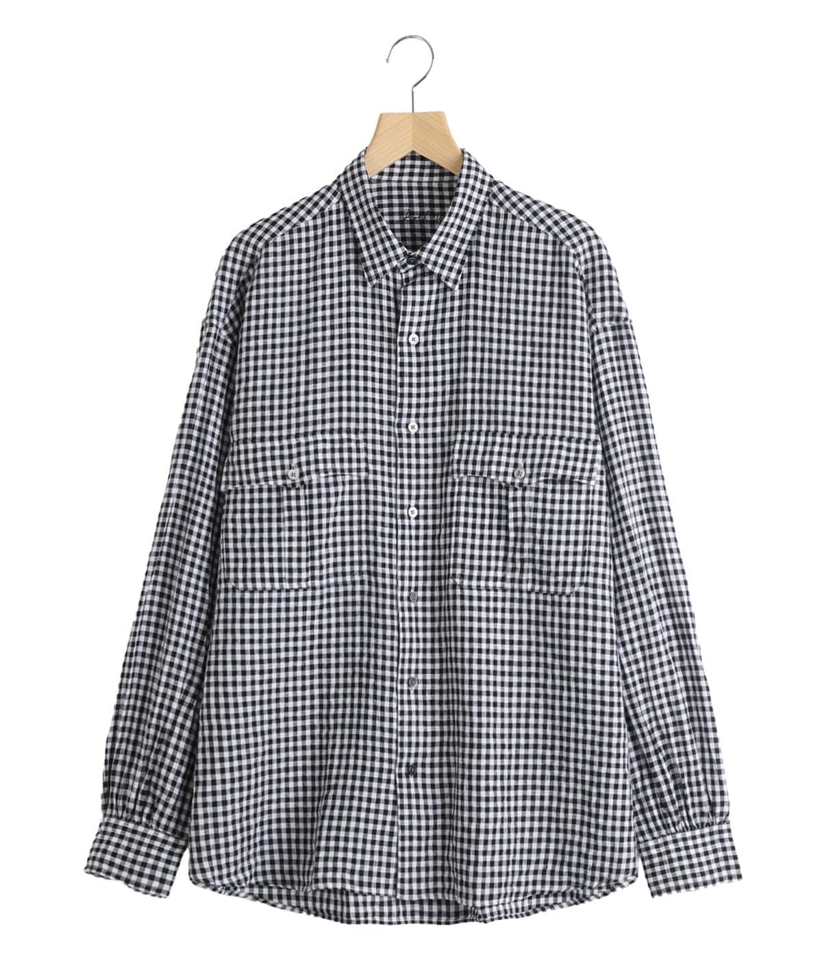 ROLL UP LINEN GINGHAM CHECK SHIRT | PORTER CLASSIC(ポーター