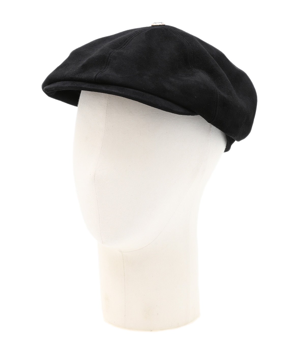 Porter Classic GOAT SUEDE CASQUETTE W/SILVER BUTTON Color：Black