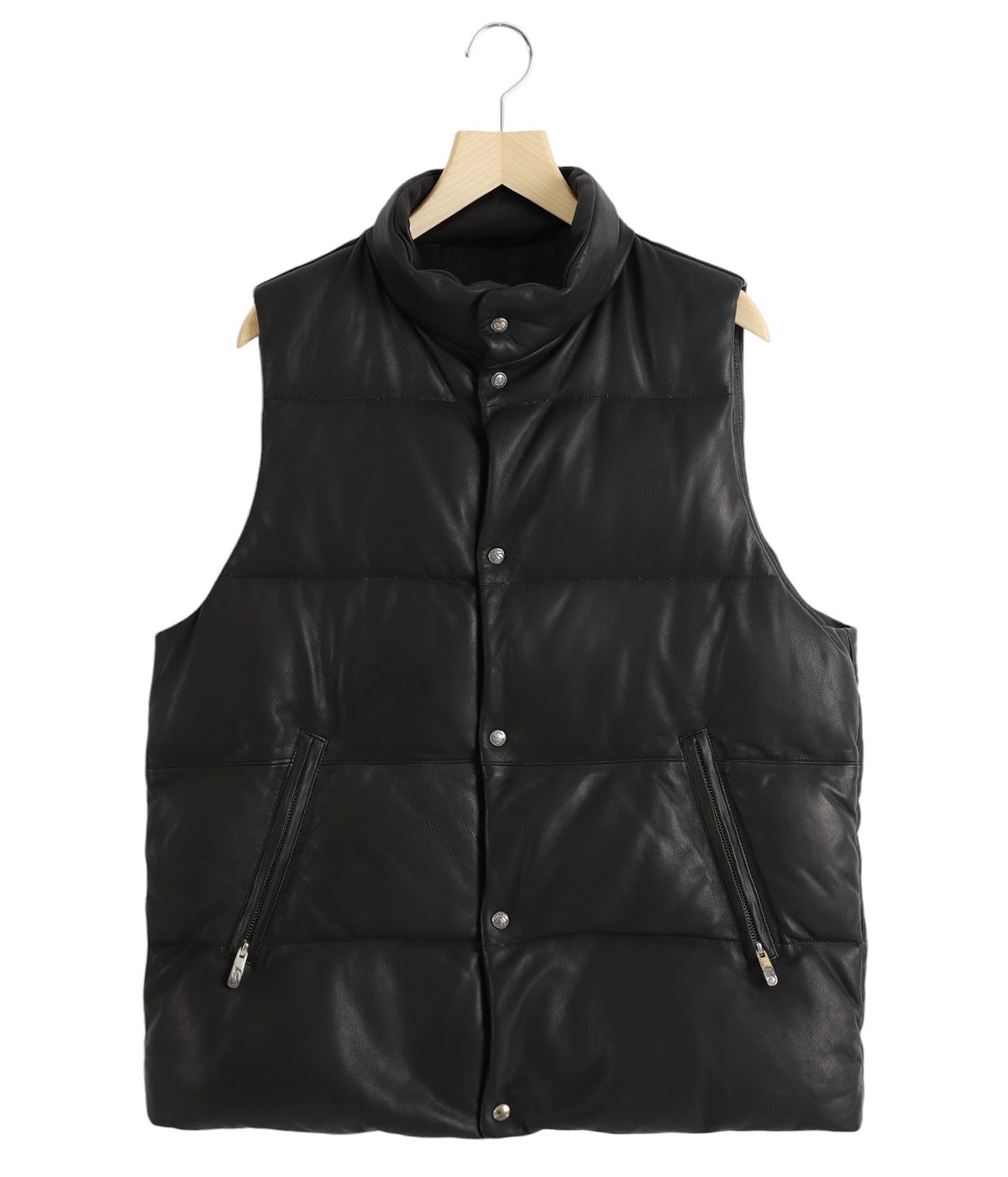 LEATHER DOWN VEST W/LOVE & PEACE SILVER (ENTREFINO) | Porter Classic( ポータークラシック) / トップス ベスト (メンズ)の通販 - ARKnets 公式通販