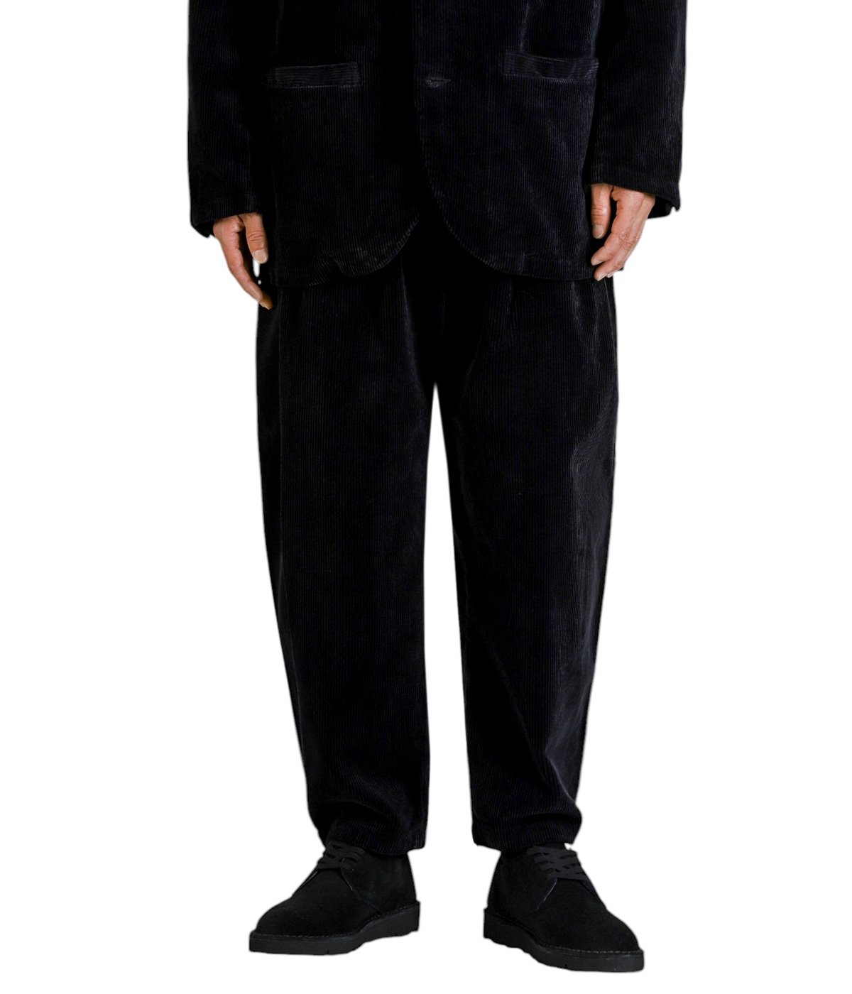 porter classic コーデュロイパンツ　ブラック　M CORDUROY SATCHMO PANTS | PORTER CLASSIC(ポータークラシック