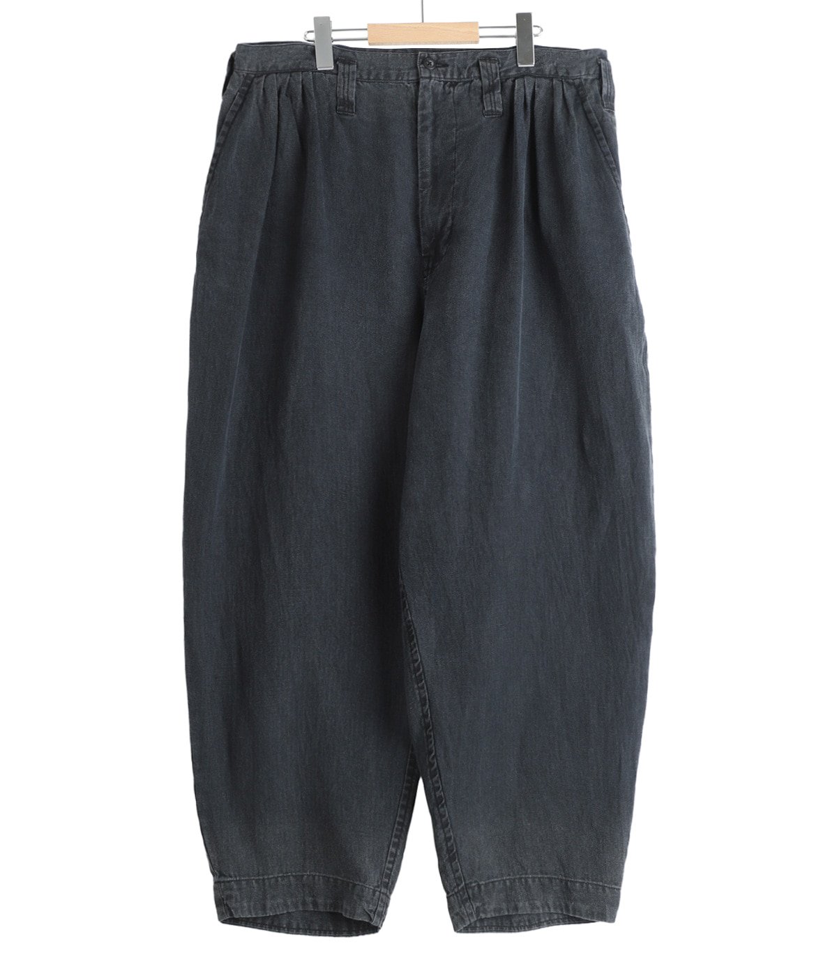 BLACK LINEN BEBOP PANTS | PORTER CLASSIC(ポータークラシック