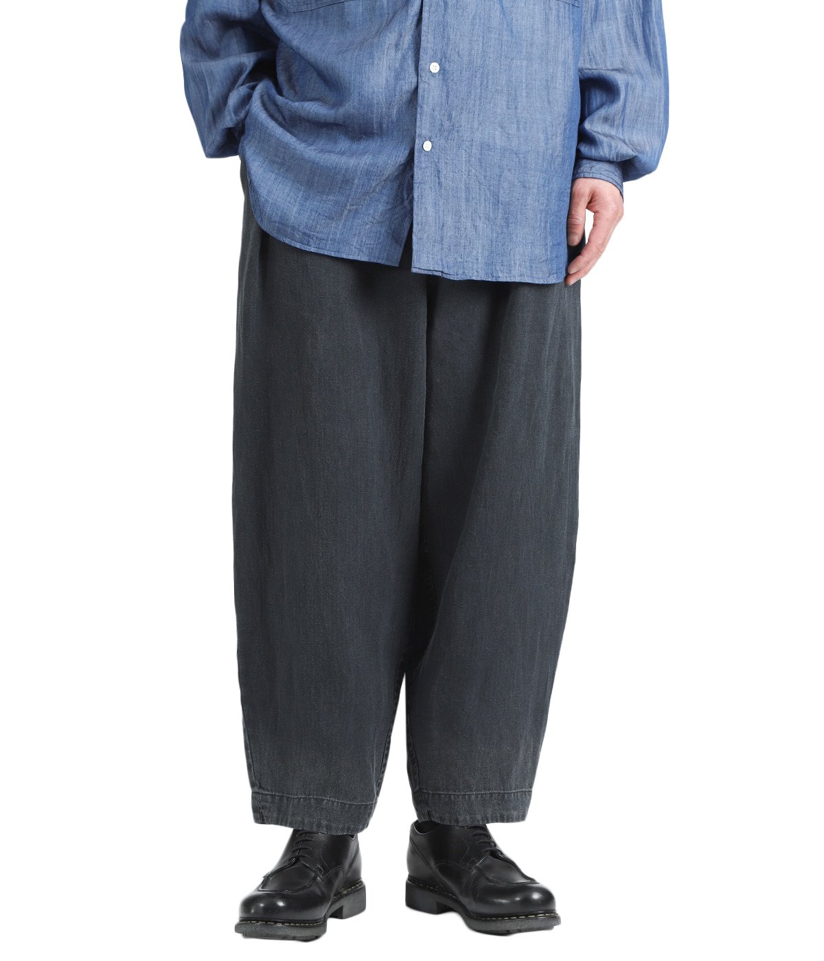 BLACK LINEN BEBOP PANTS | PORTER CLASSIC(ポータークラシック
