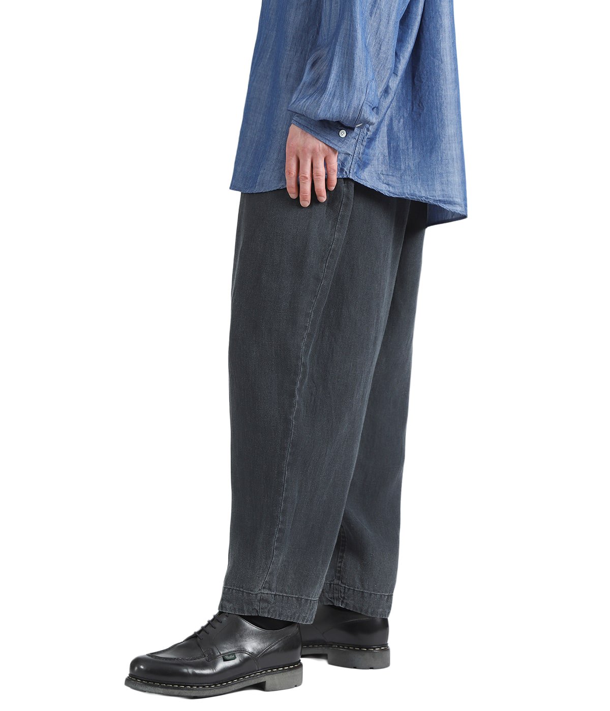 BLACK LINEN BEBOP PANTS | PORTER CLASSIC(ポータークラシック