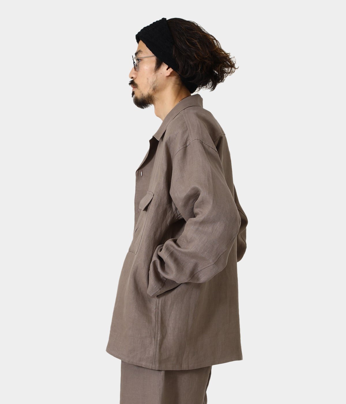 High Density Linen Twill Shirt jacket | PORT BY ARK(ポートバイ