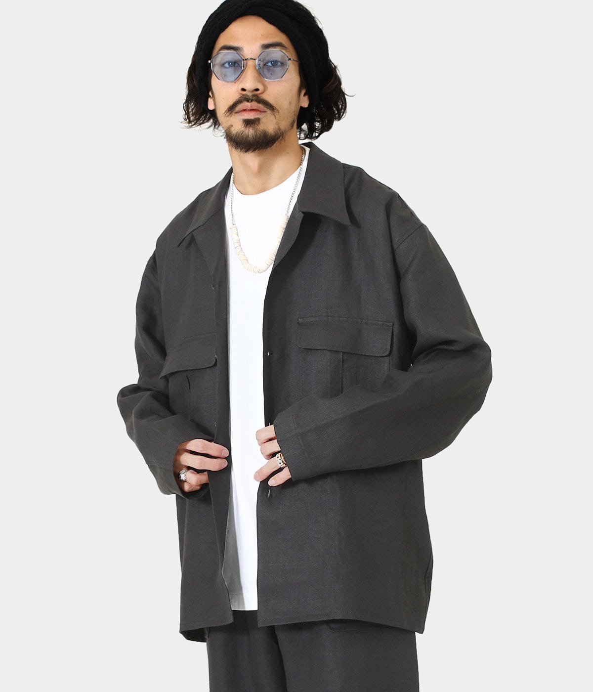 High Density Linen Twill Shirt jacket | PORT BY ARK(ポートバイ