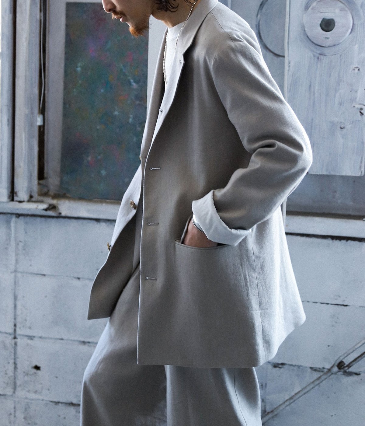 Linen Wool Gabardine Jacket