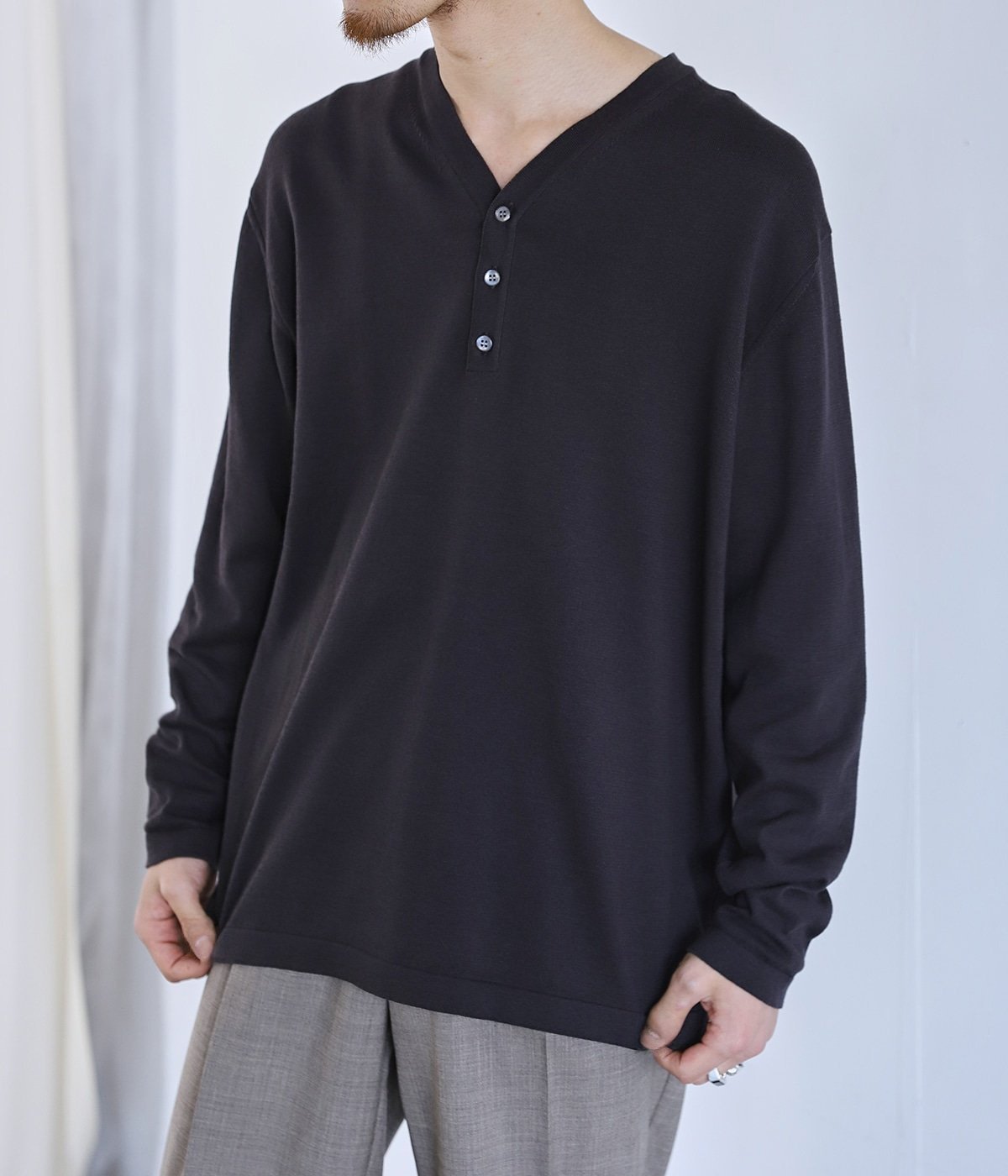 Henley Neck Knit