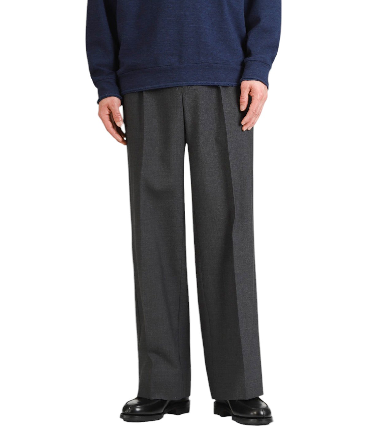 BROCHURE ネイビー 1P wool slacks - メルカリ