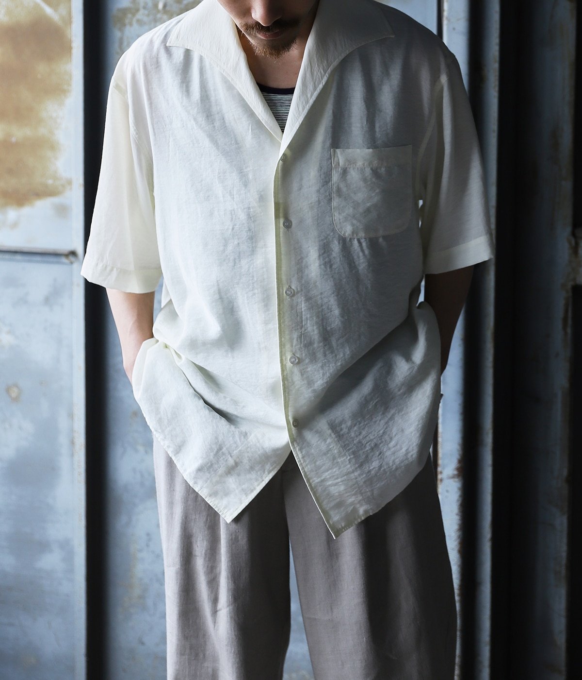 【予約】Open Collar S/S Shirt