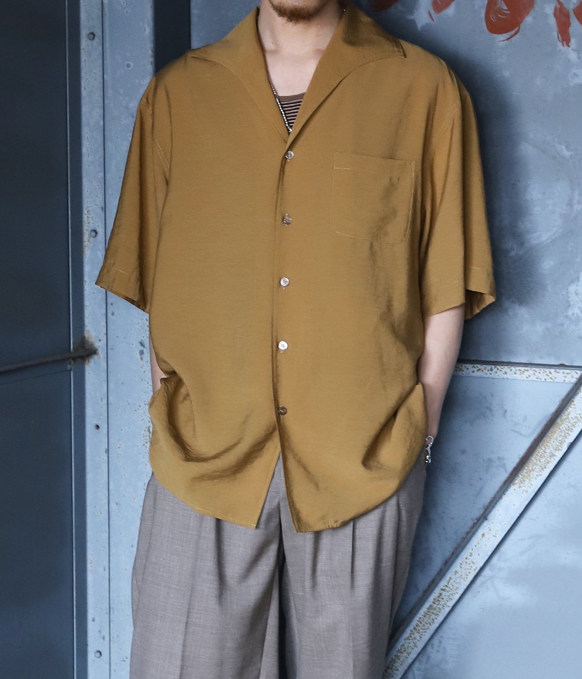【予約】Open Collar S/S Shirt