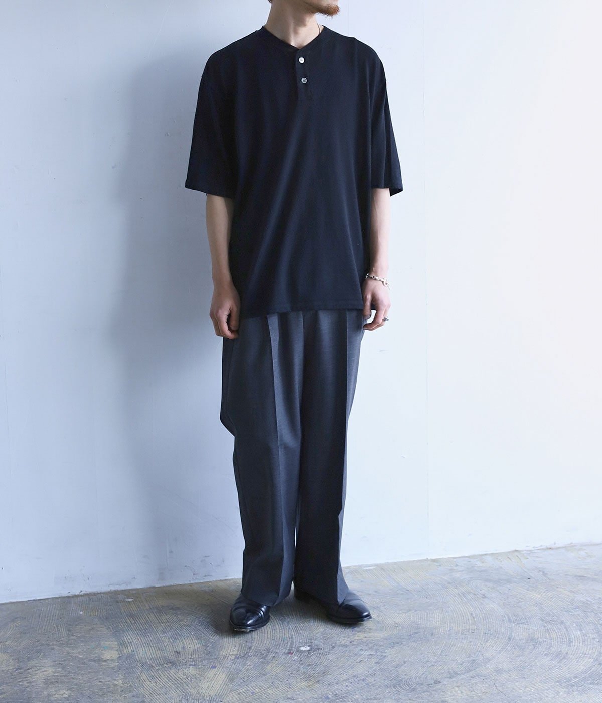 Wool Henley Neck T-Shirt | PORT BY ARK(ポートバイアーク