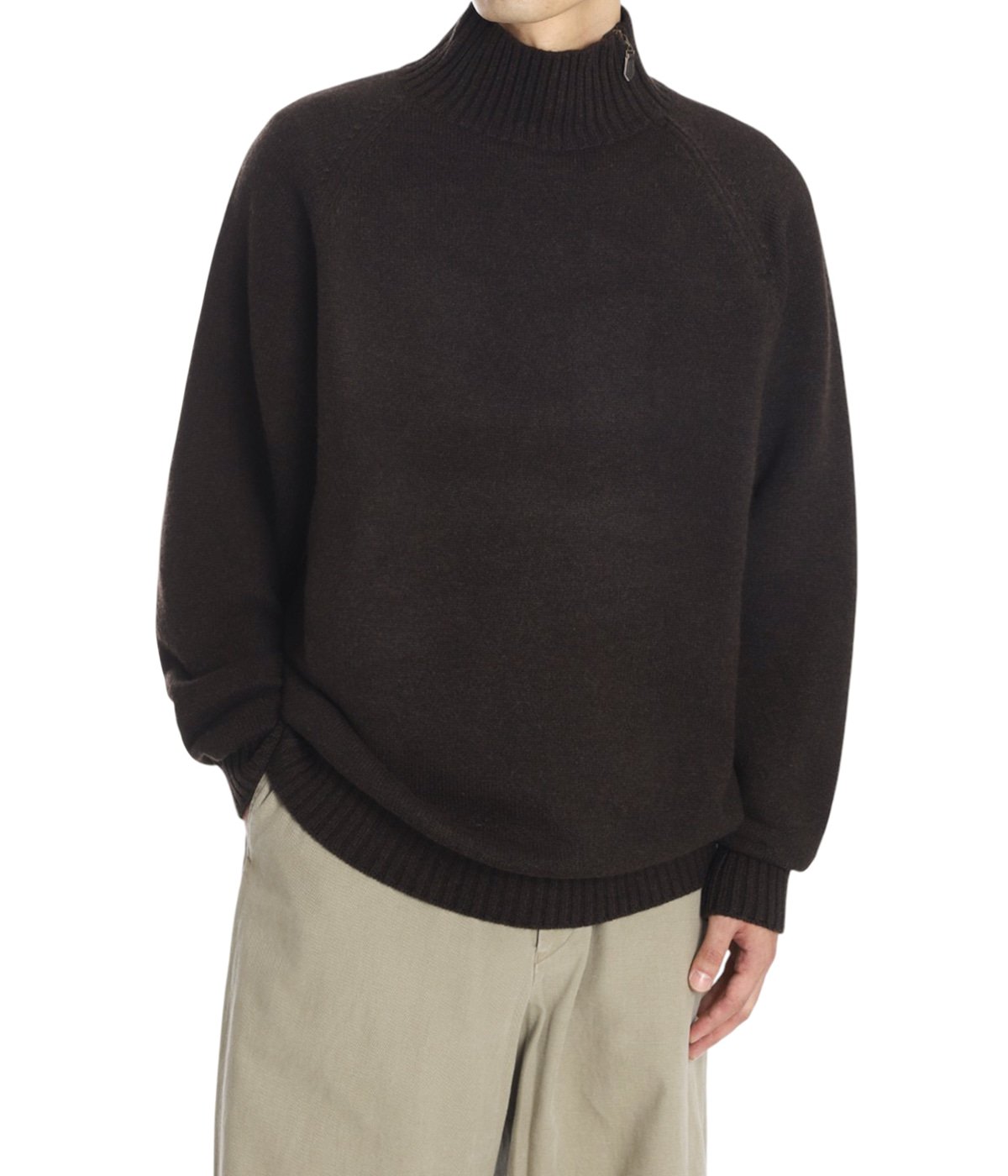 【新品未使用】PORT BY ARK☆ウールT ヘンリーネック☆1☆黒 PORT BY ARK PORT BY ARK / ポートバイアーク ： Half Zip Knit / 全3