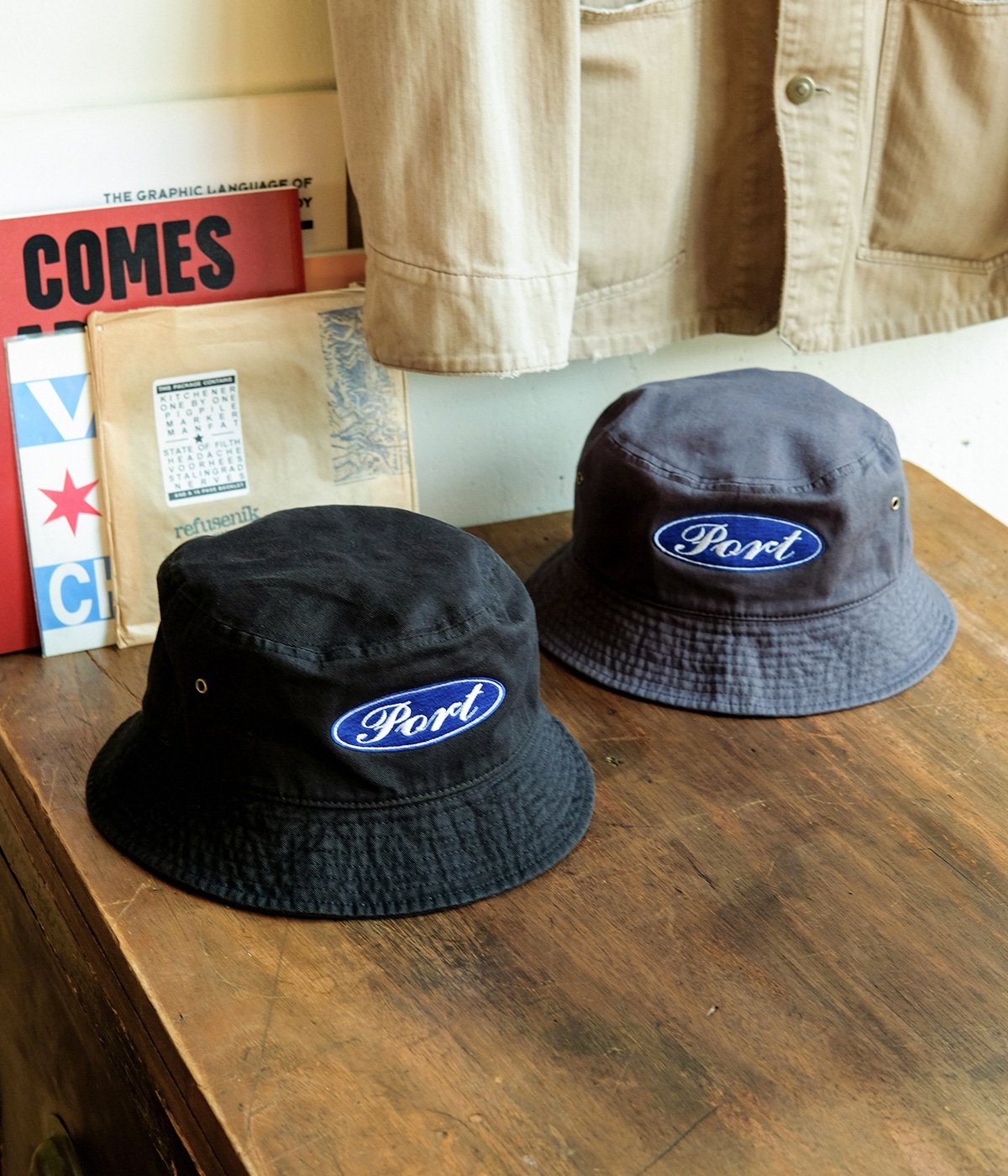 Bucket Hat “Oval Logo Port” | PORT BY ARK(ポートバイアーク) / 帽子