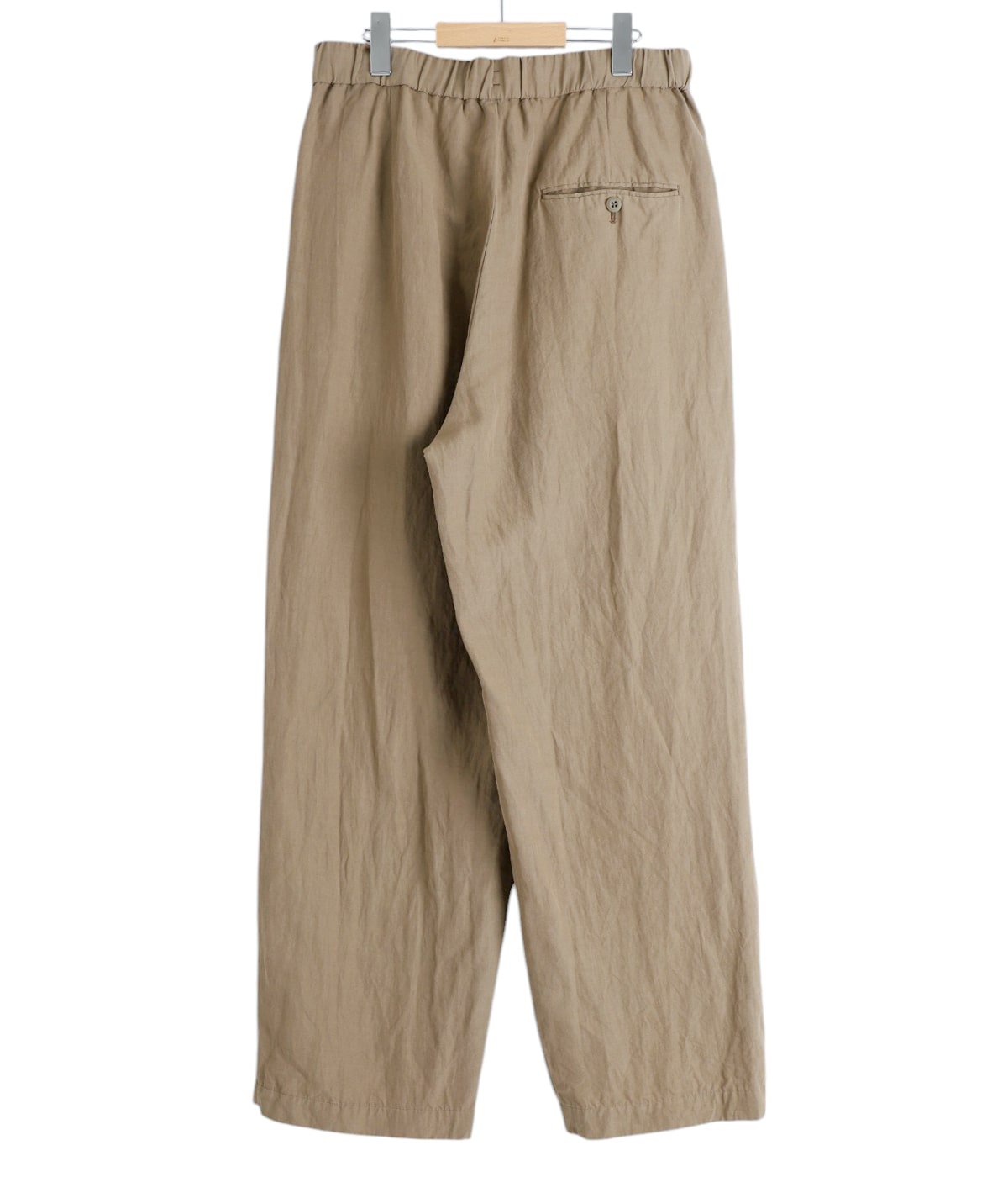 COTTON LINEN VOILE TWO TUCKED EASY PANTS | ATON(エイトン