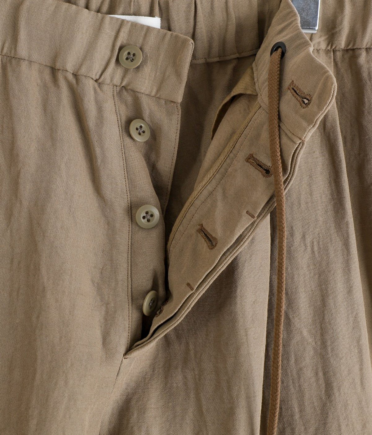 COTTON LINEN VOILE TWO TUCKED EASY PANTS | ATON(エイトン