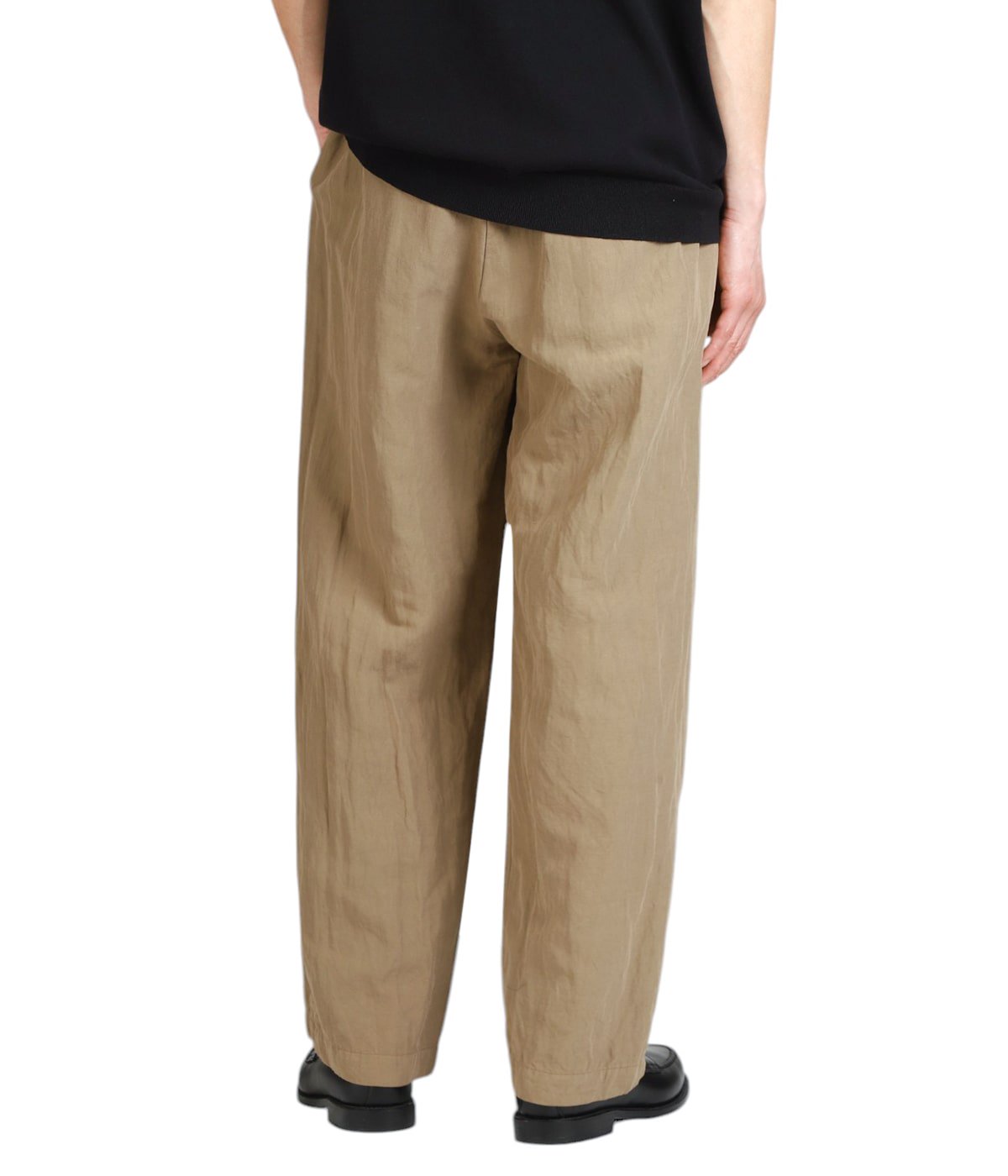 COTTON LINEN VOILE TWO TUCKED EASY PANTS | ATON(エイトン