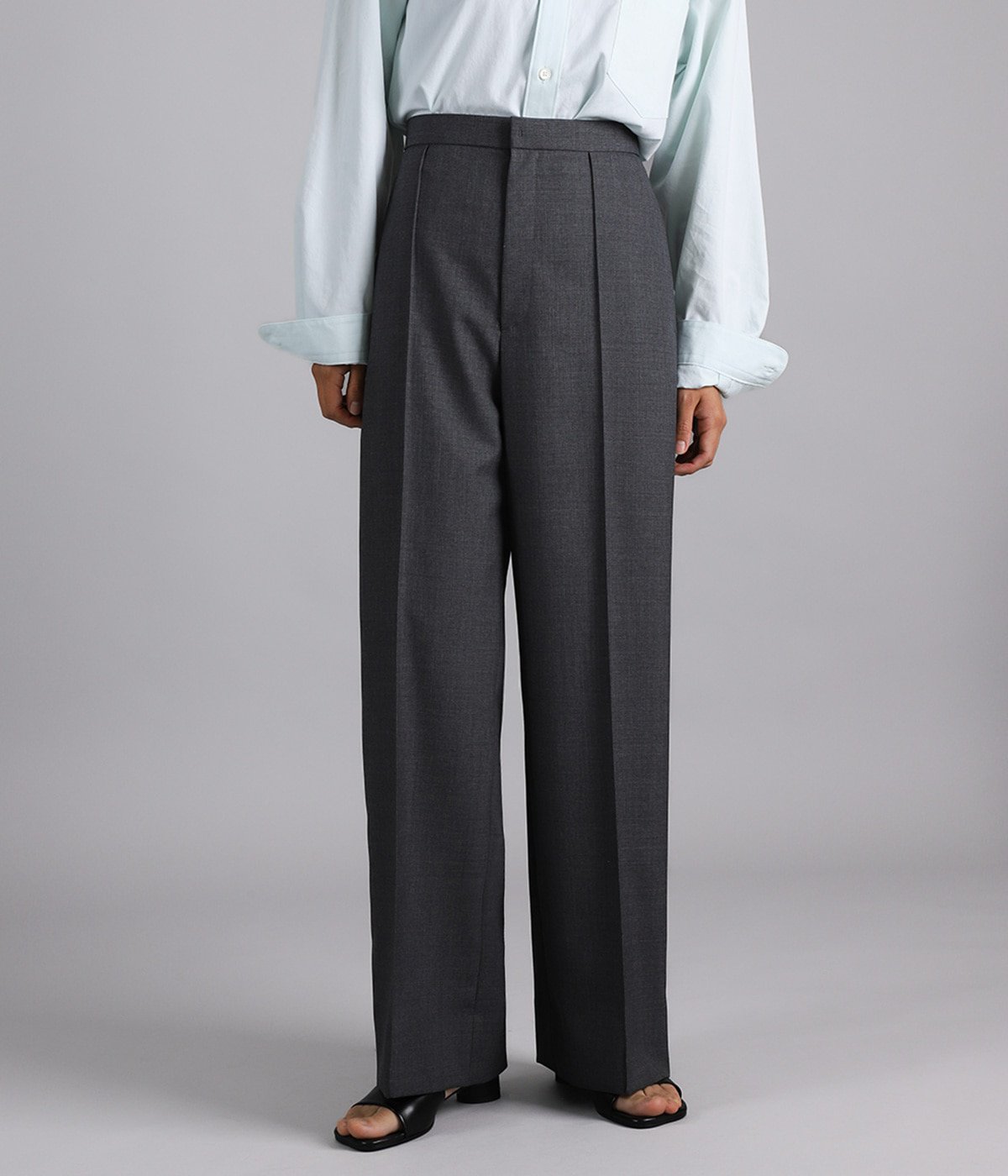レディース】WOOL TROPICAL PIN TUCK EASY PANTS | ATON(エイトン