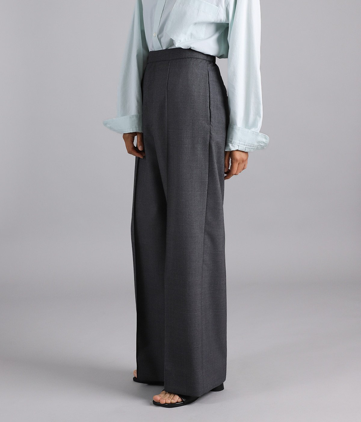 レディース】WOOL TROPICAL PIN TUCK EASY PANTS | ATON(エイトン