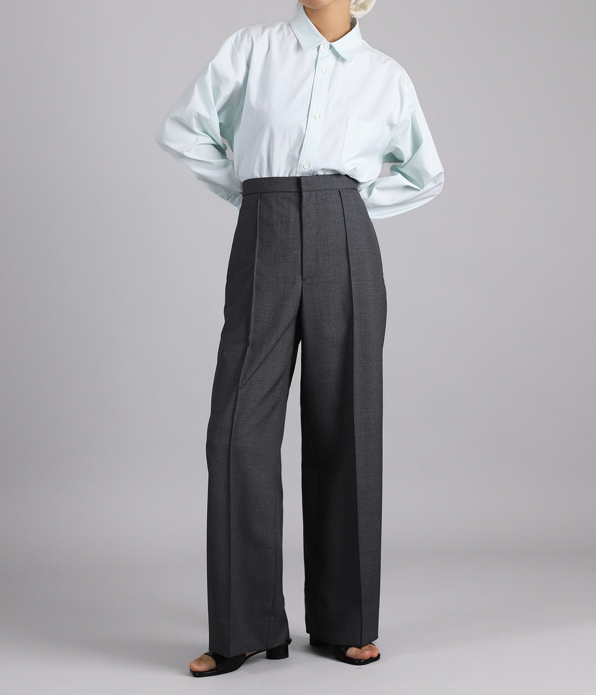 レディース】WOOL TROPICAL PIN TUCK EASY PANTS | ATON(エイトン