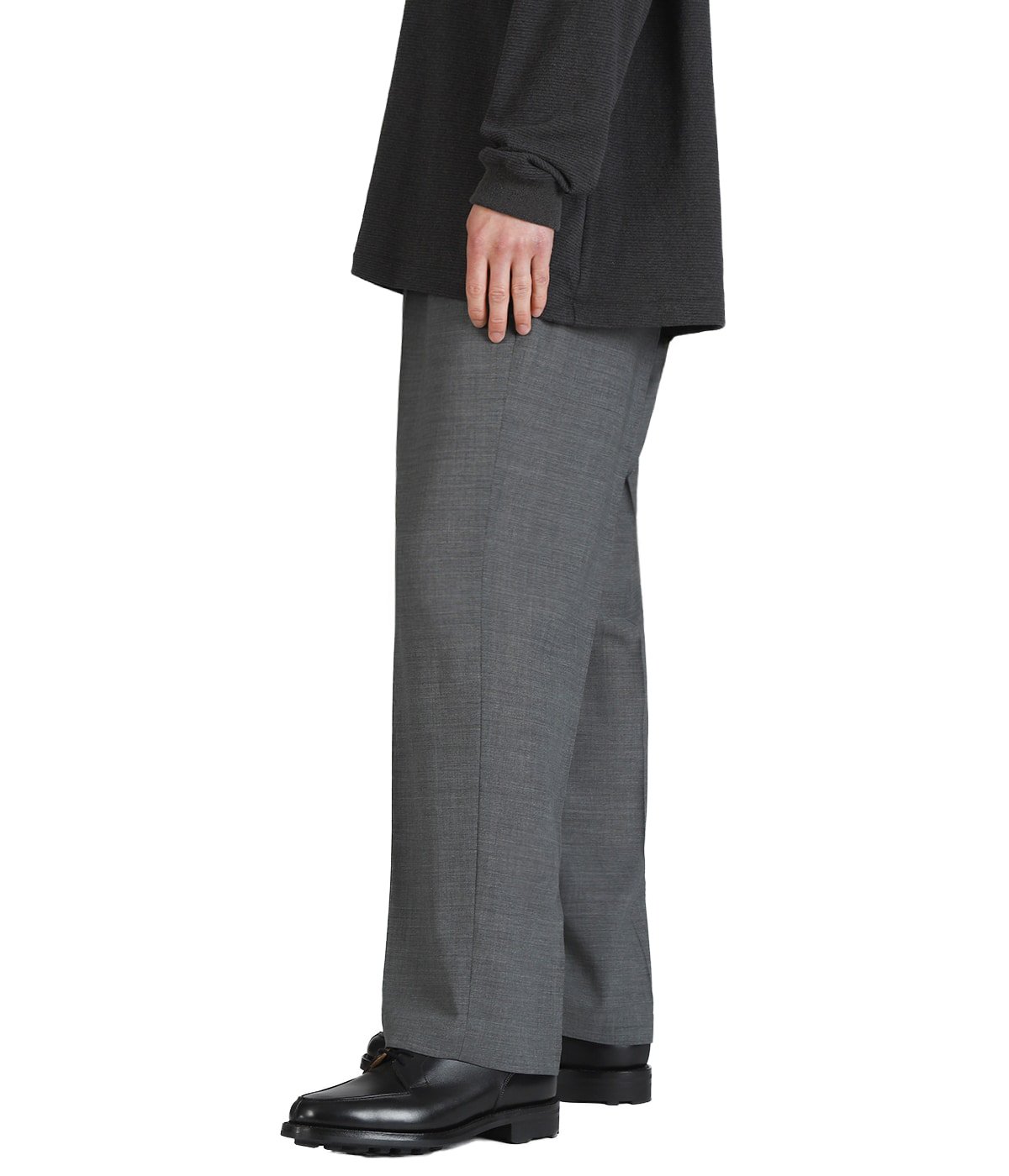 TWIST WOOL GAUZE TWO TUCKED EASY PANTS | ATON(エイトン) / パンツ