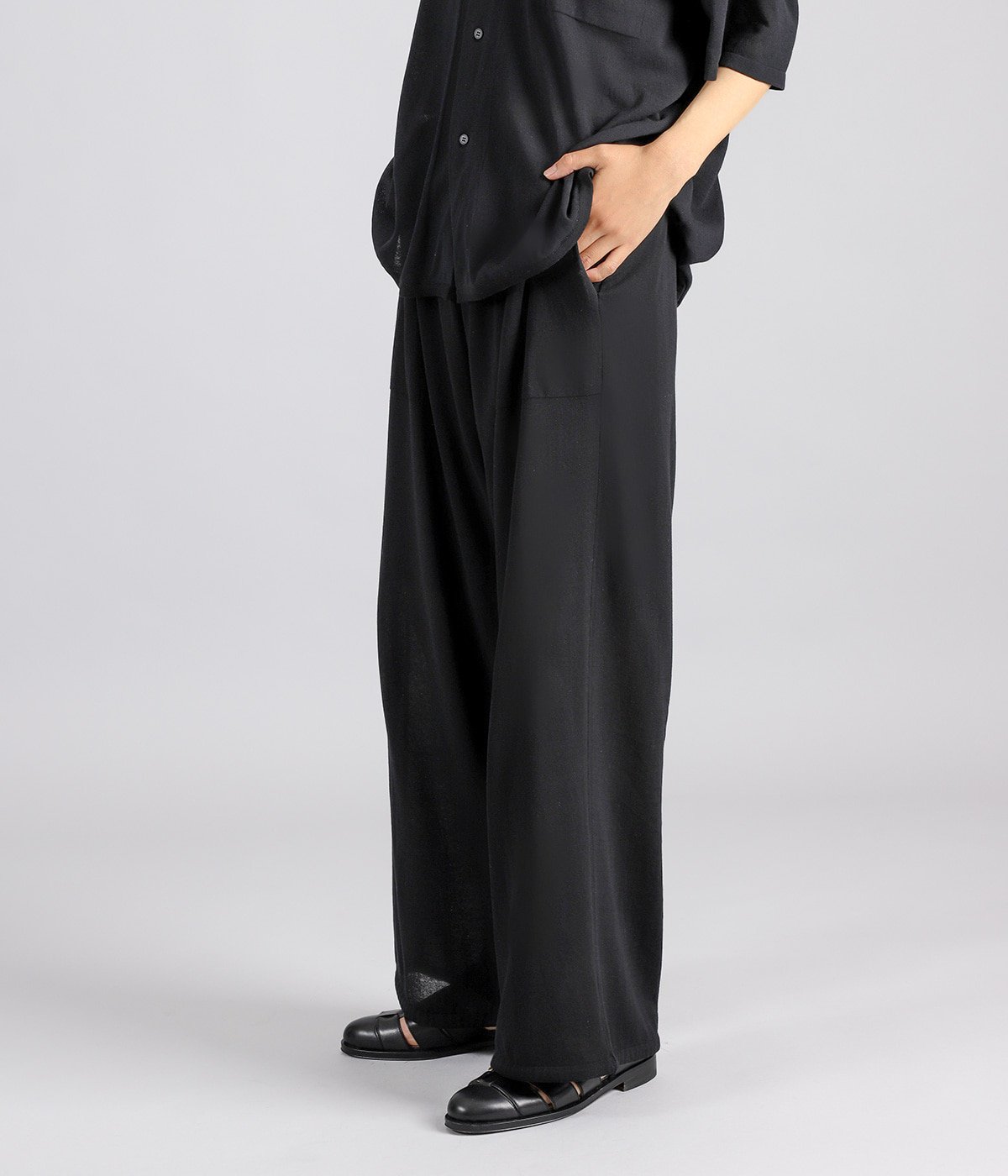 レディース】HIGH TWIST COTTON WIDE EASY PANTS | ATON(エイトン