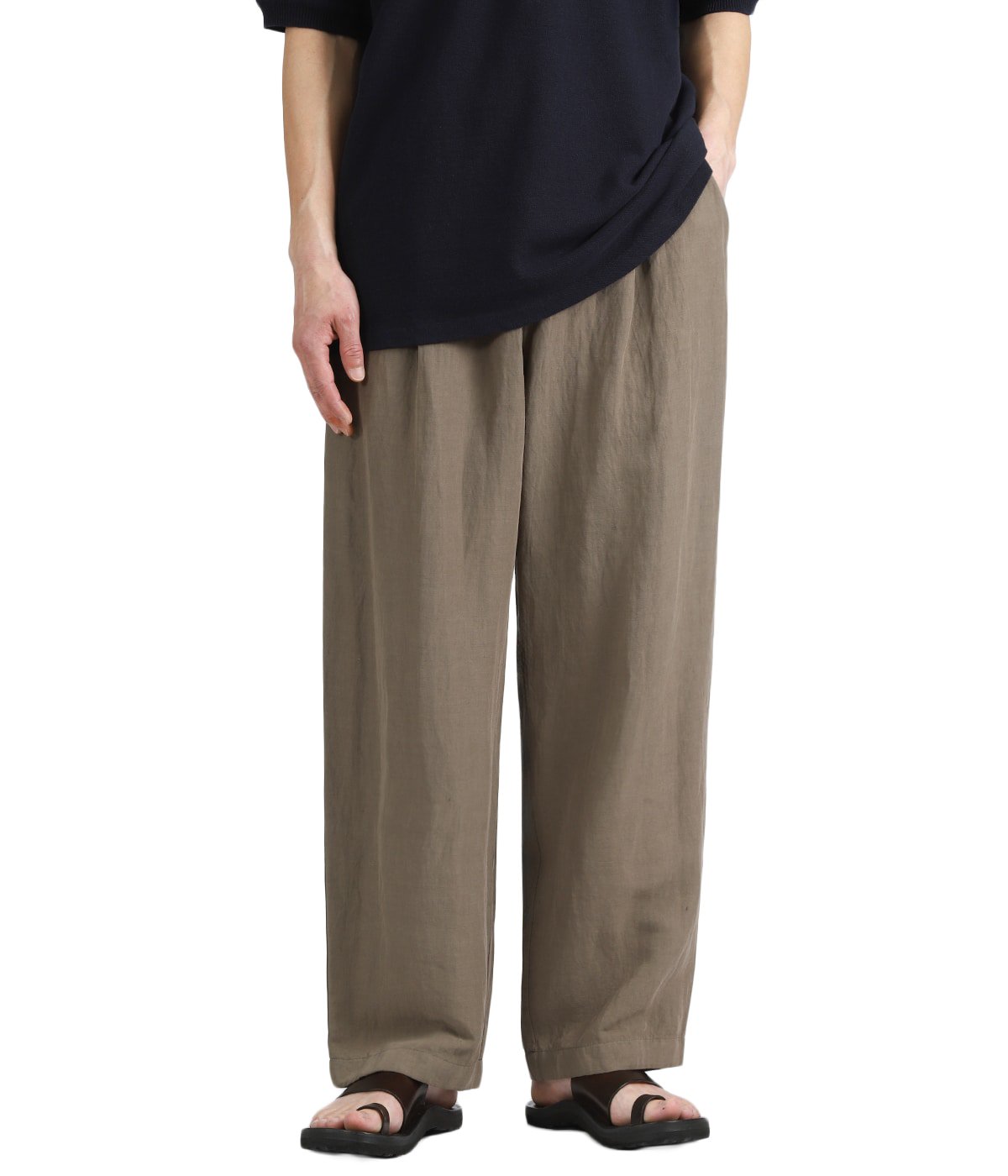 COTTON LINEN VOILE LOOSE FIT PANTS | ATON(エイトン) / パンツ COTTON LINEN VOILE LOOSE FIT PANTS | ATON(エイトン) / パンツ