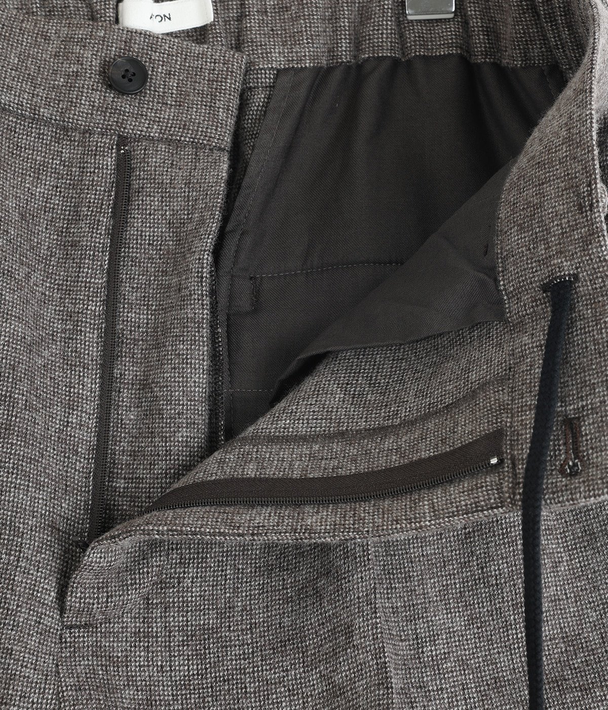 LINEN WOOL TWEED LOOSE FIT PANTS | ATON(エイトン) / パンツ